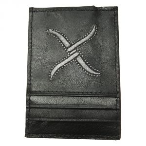 Twisted X Black with Silver Twisted X Logo Money Clip Wallet - XRFP-2